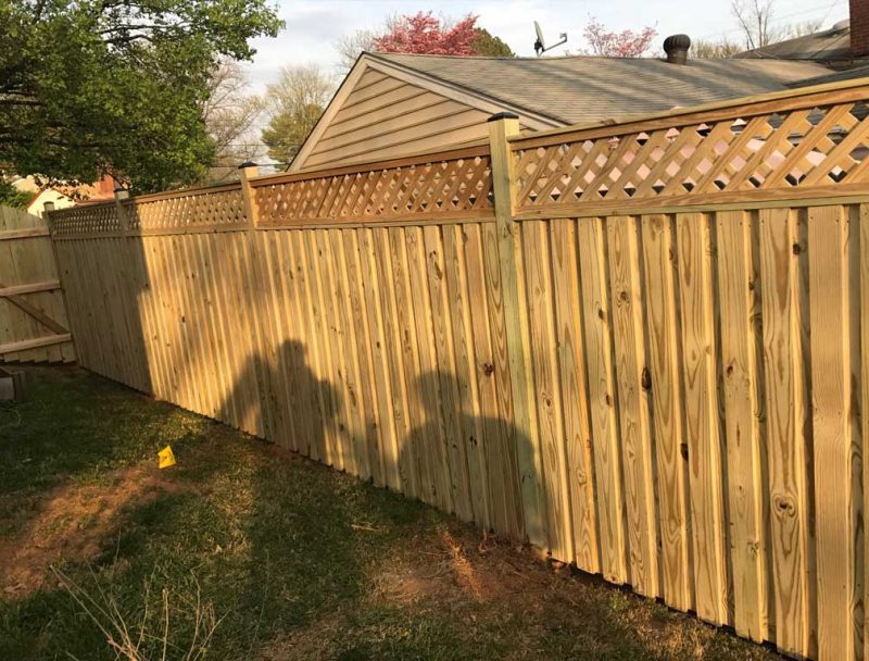 Board & Batten with Lattice Fence A1 Fencing