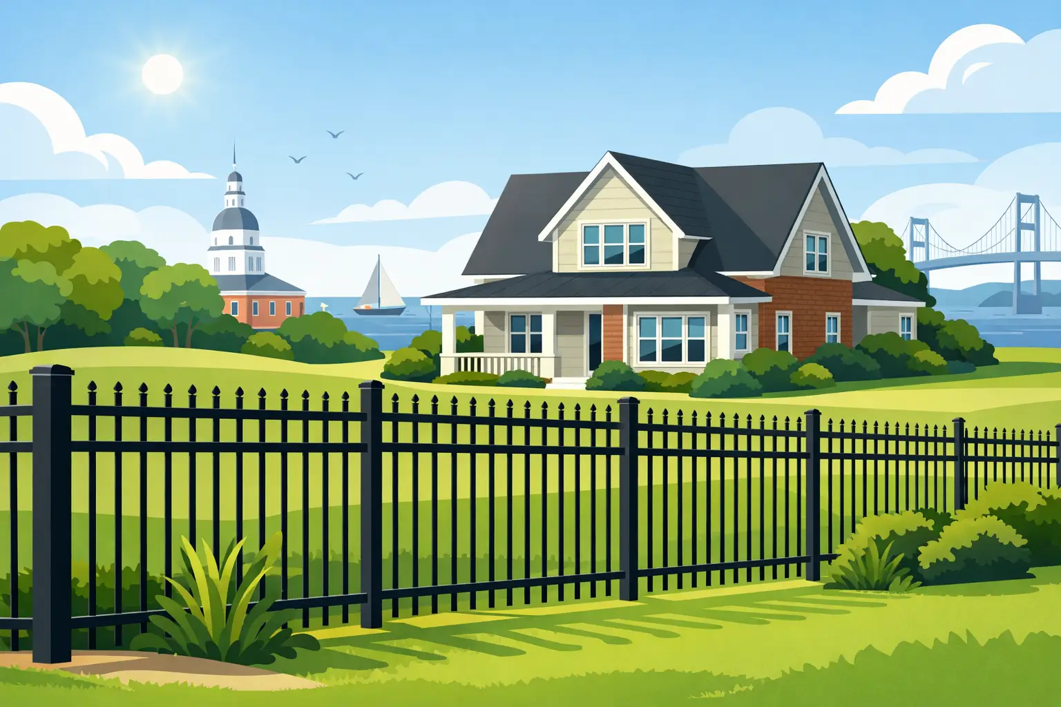 Aluminum Fence Benefits for Maryland Homes
