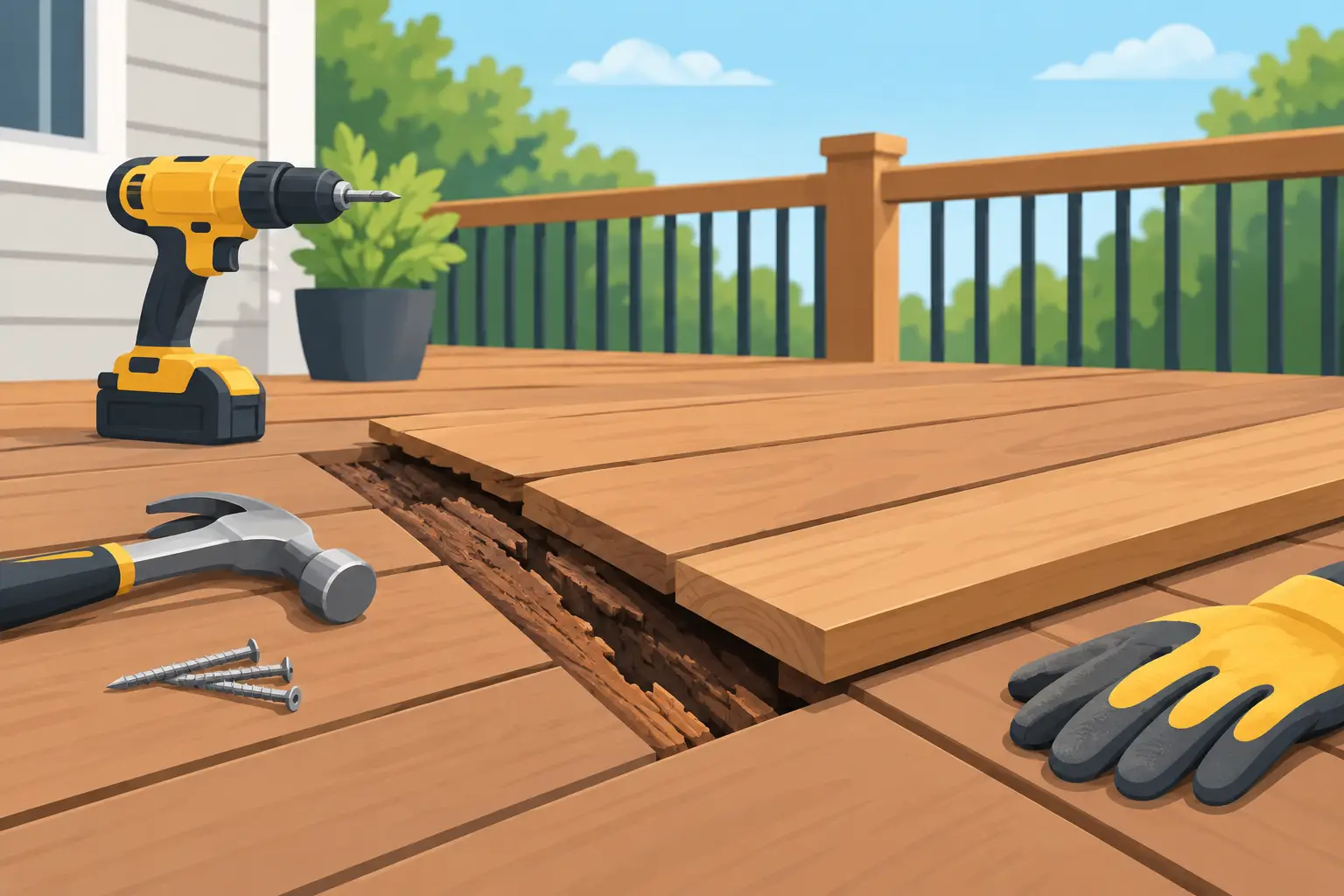 Can You Repair Rotted Deck Boards Safely?
