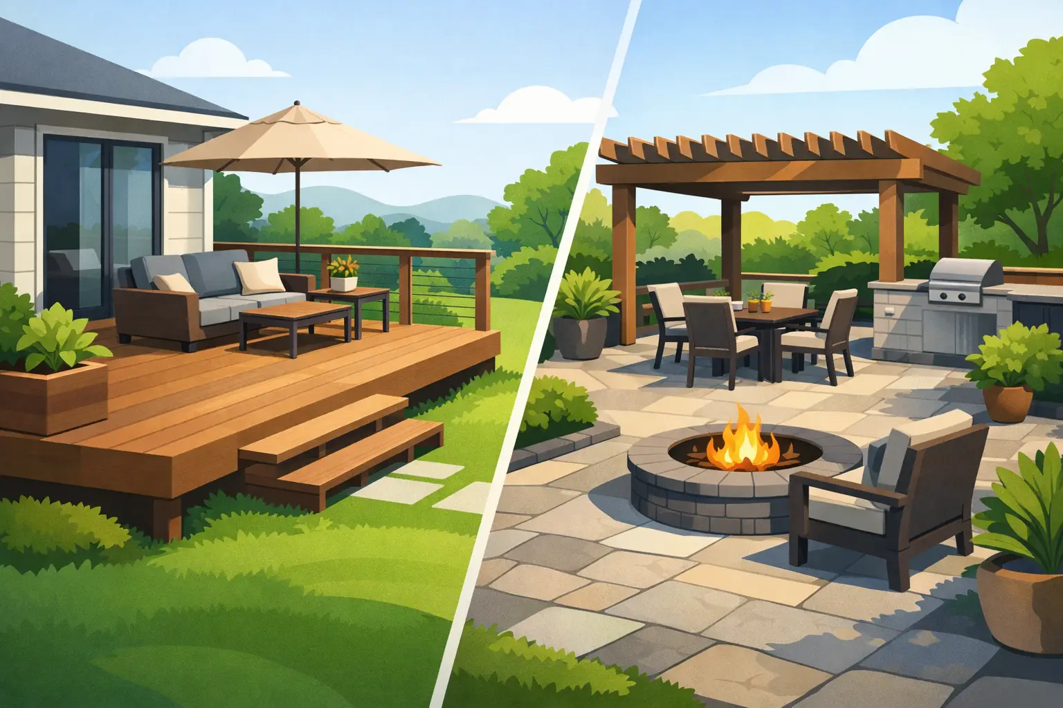 Deck vs Patio Value: Which Adds More to Your Home?