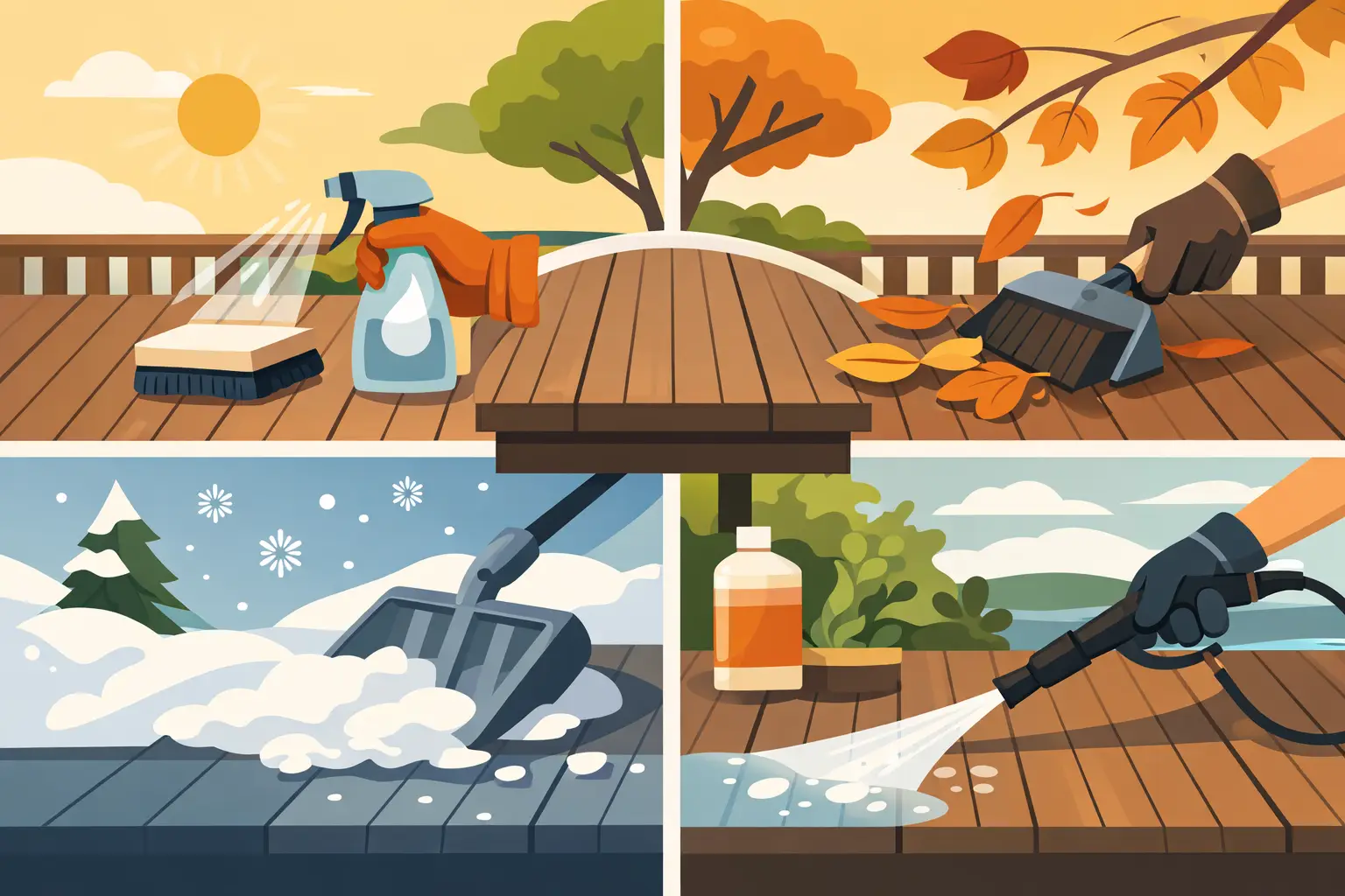 How to Maintain a Composite Deck Year-Round