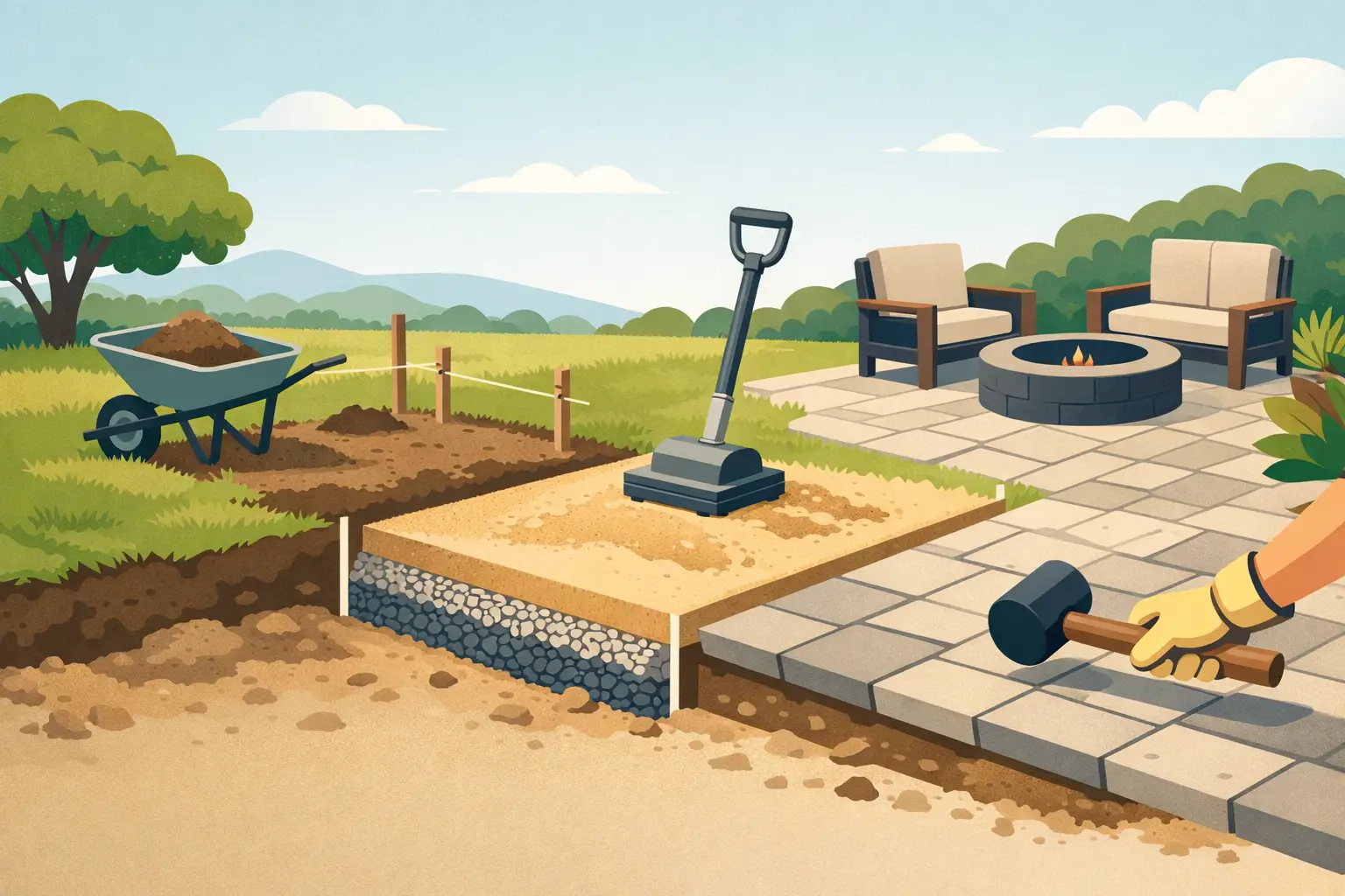 How to Prepare a Yard for a Lasting Patio