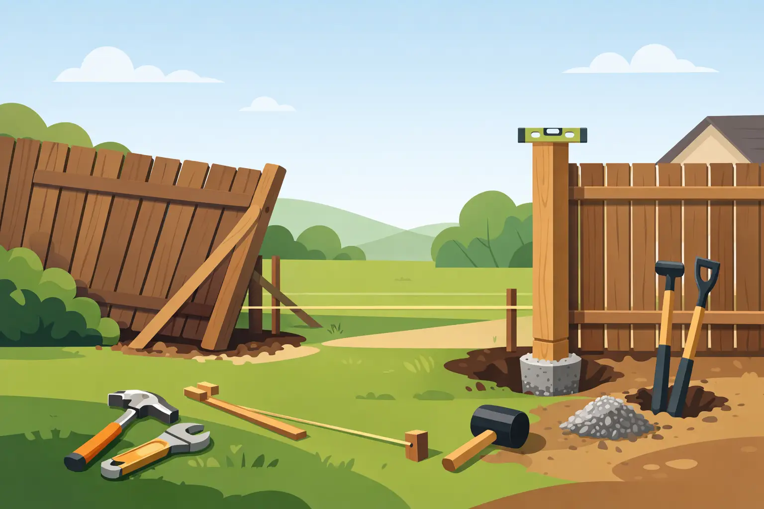 How to Repair a Leaning Fence That Will Last