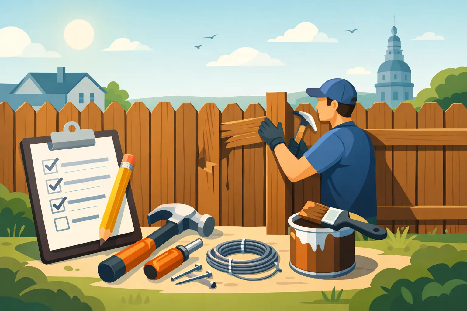Wood Fence Repair Checklist for Maryland Homes